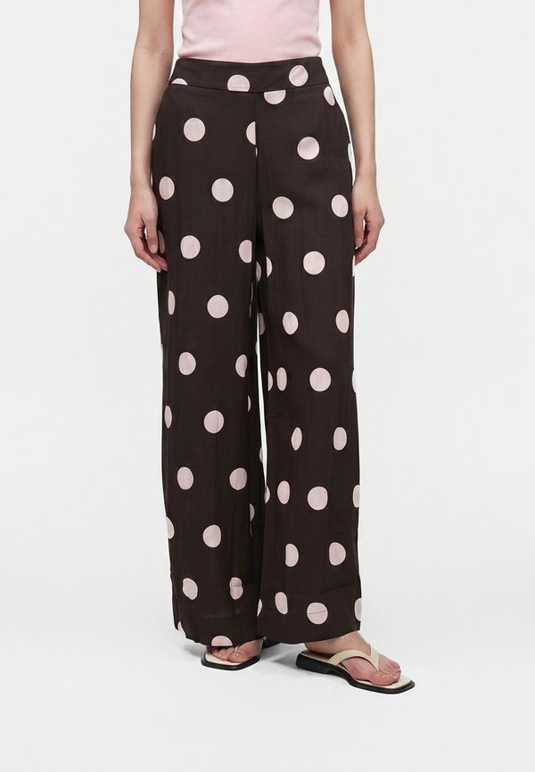 Vero Moda VMLYRA PANT - Trousers - chocolate torte/flushing pink