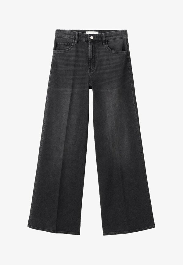 Mango ADULT - Wide Leg - black denim