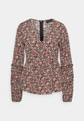 IN THE STYLE JAC JOSSA FLORAL LONG SLEEVE BLOUSE