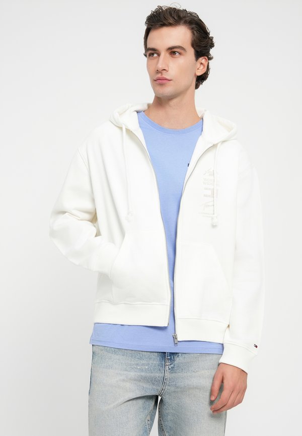 Tommy Jeans BACK GRAPHIC RELAXED TERRY ZIP-THRU HOODY