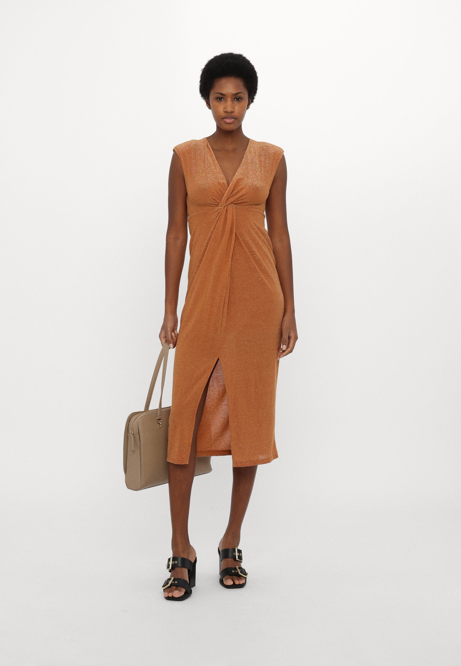 Stefanel LUREX DRESS  GINGER ROOT