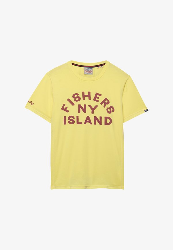 Superdry & Co SUPERDRY OUTDOOR TYPE T-SHIRT.. - Print T-shirt - limelight yellow