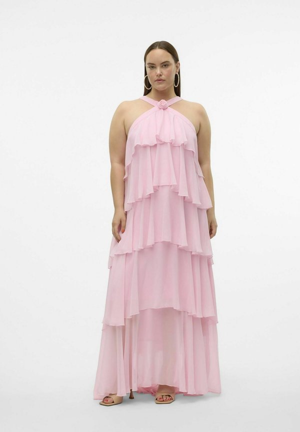 Vero Moda Curve Layered VMFELICIA Long - Occasion wear - cherry blossom