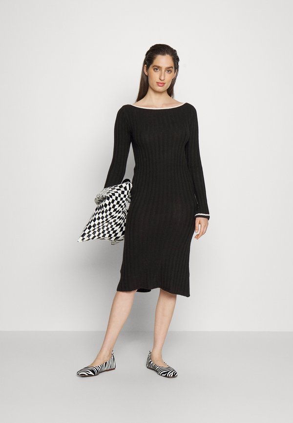 pure cashmere BOAT NECK DRESS