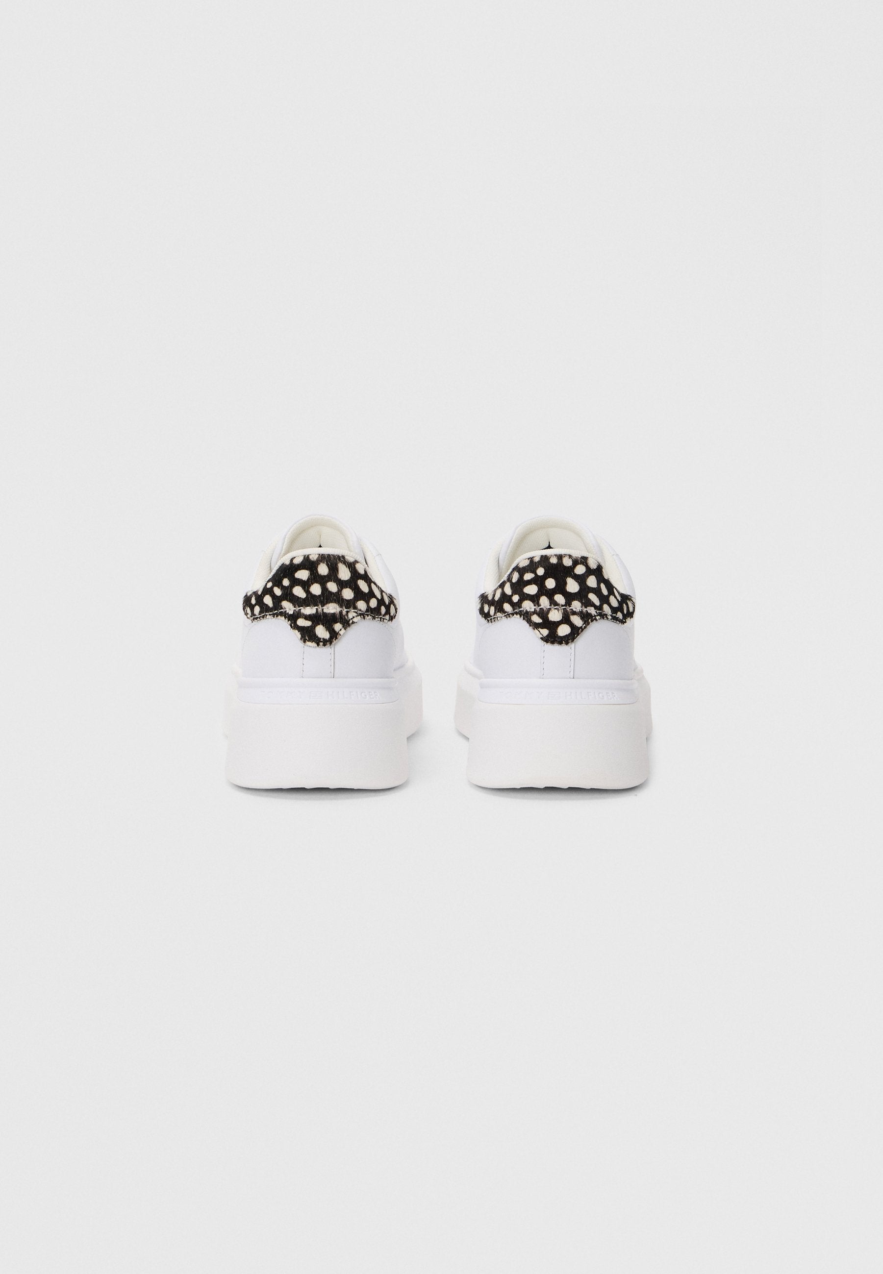 SNOW LEOPARD HEEL LEATHER PLATFORM TRAINERS Media 3