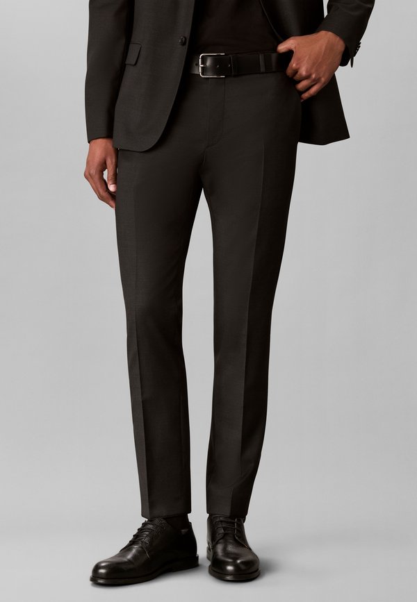Calvin Klein BIRDS EYE SLIM TROUSER - Suit trousers - volcanic ash