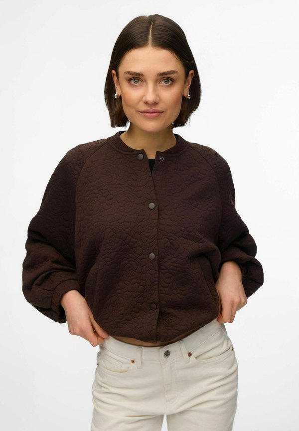 Vero Moda Bomber VMLEONIE Bomber - Bomber Jacket - chocolate torte
