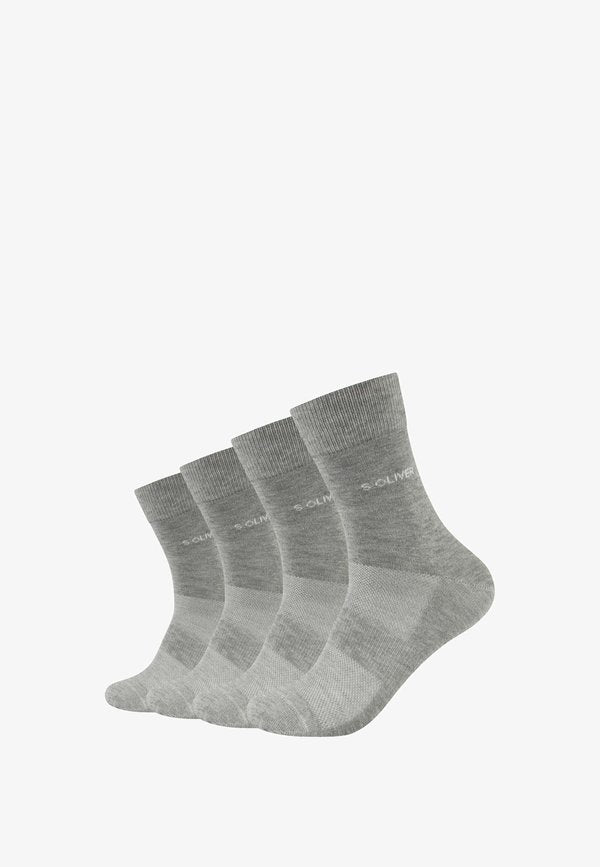 s.Oliver 4 PACK - Socks - light grey melange