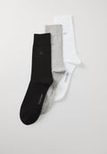 Calvin Klein Underwear MEN SOCK 3 PACK - Socks - white/light grey melange/black