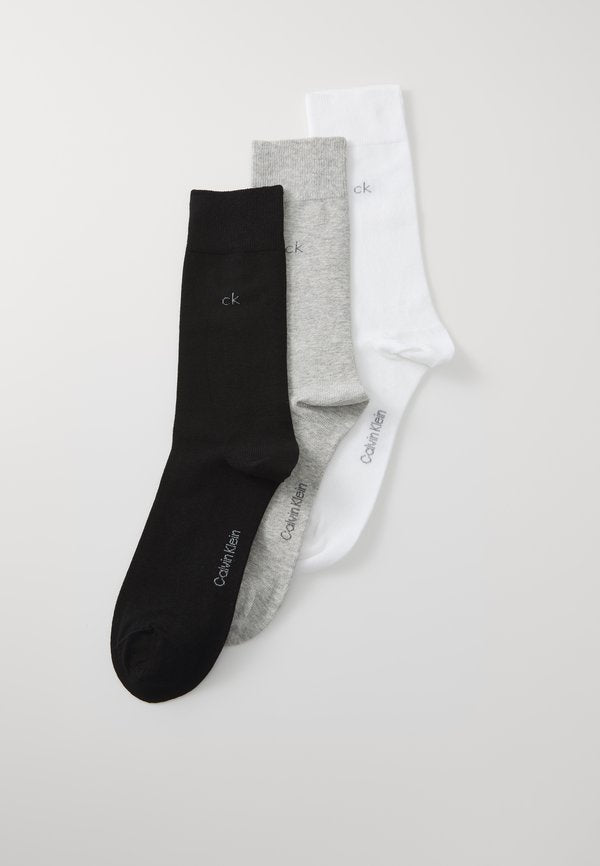 Calvin Klein Underwear MEN SOCK 3 PACK - Socks - white/light grey melange/black