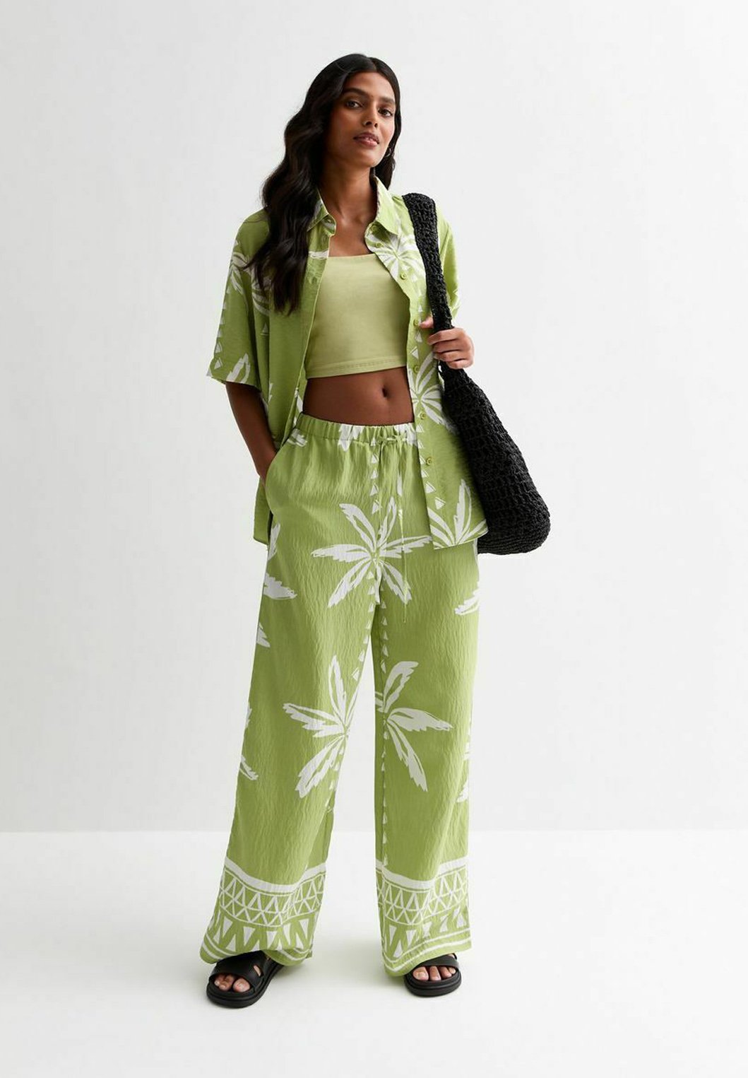 New Look PALM TREE  WIDE LEG