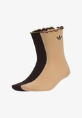 adidas Originals ADIDAS ORIGINALS RUFFLE CREW SOCKS 2 PAIRS PACK UNISEX - Socks - magic beige   aurora coffee