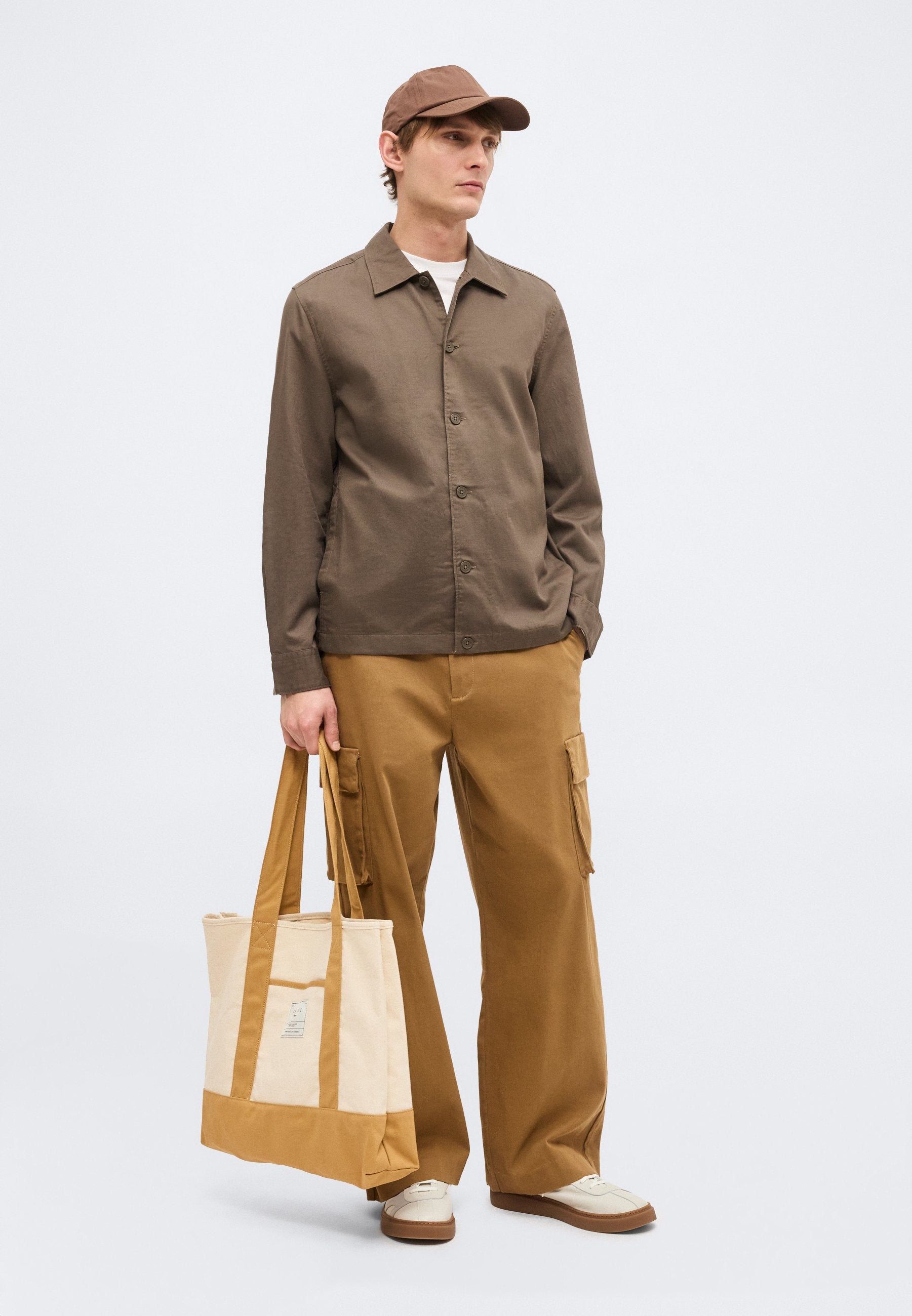 Marc O'Polo OVERSHIRT WITH CAMP COLLAR SIDE SEAM POCKETS STRAIGHT HEM