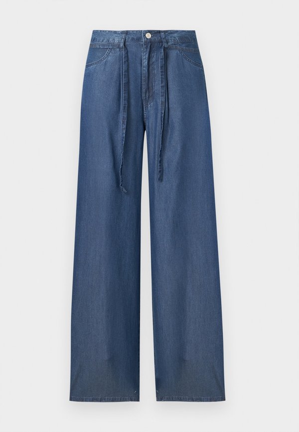 ONLY ONLGIANNA CHARIS STRAIGHT - Trousers - dark blue denim