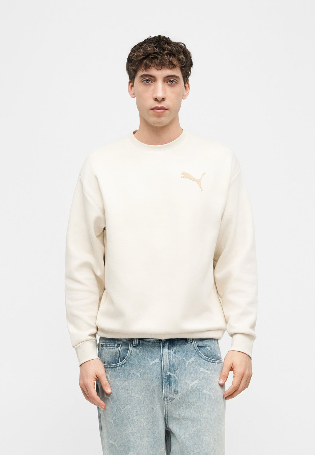 Puma ELEVATED CAT LOGO RELAXED CREW