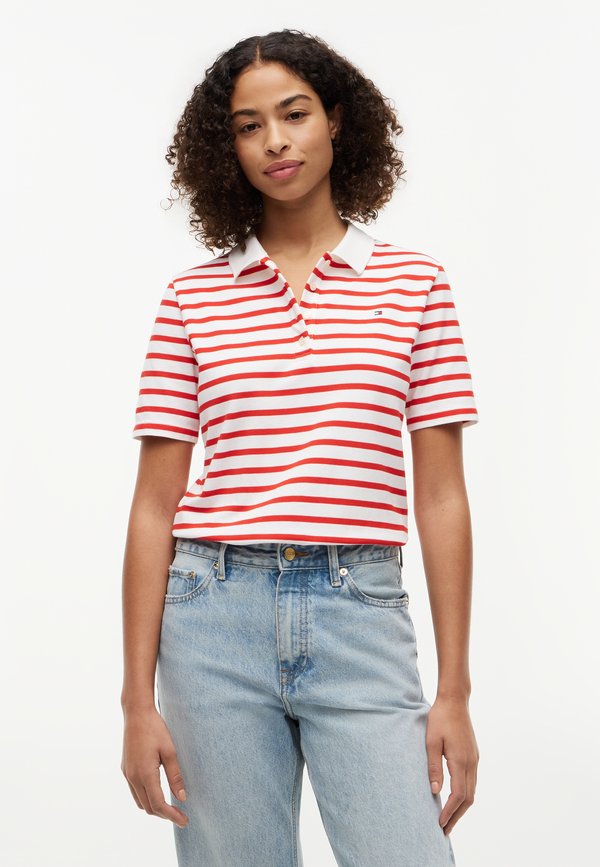 Tommy Hilfiger REGULAR FIT - Polo shirt - fire red/ecru