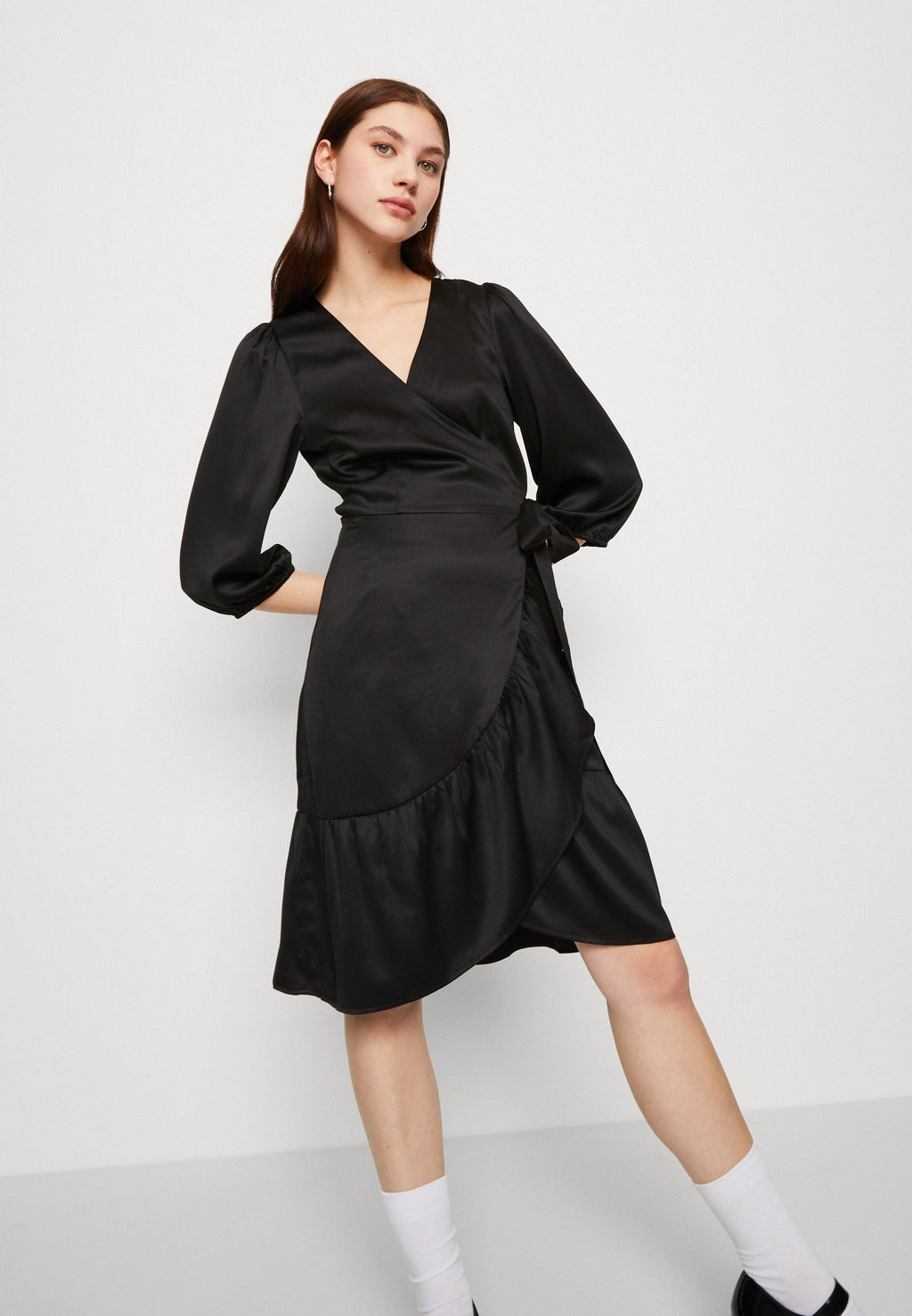 VILA VIKARI V NECK WRAP SHORT DRESS