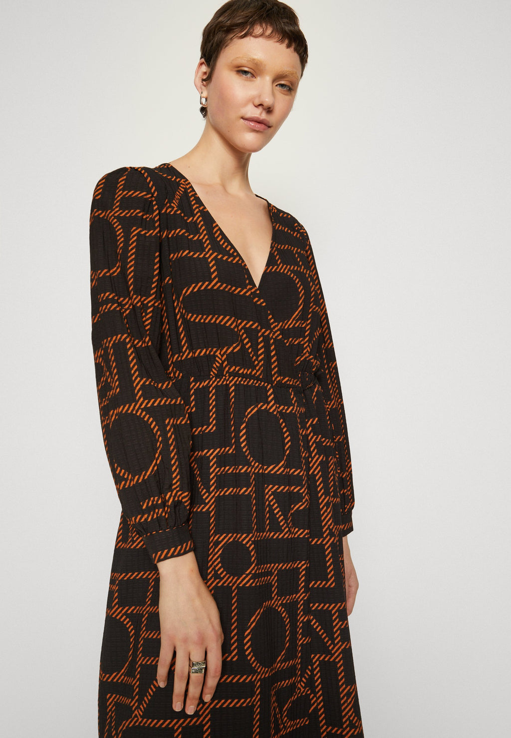 Object OBJHONNE MIDI WRAP DRESS