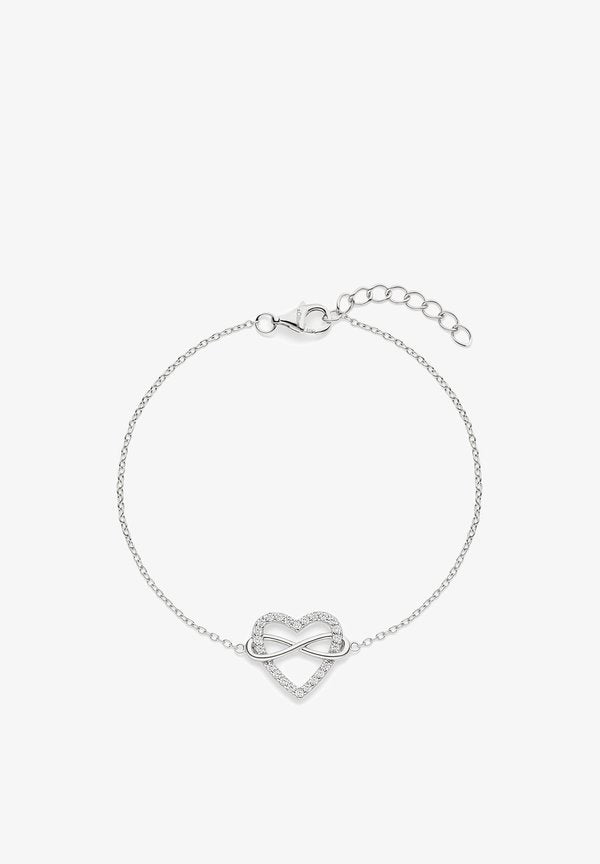 s.Oliver INFINITY HEART - Bracelet - silver-coloured