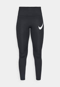 Nike Performance TEMPO - Running tights - black/reflective silver-coloured/white