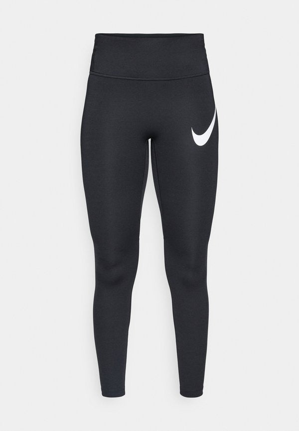Nike Performance TEMPO - Running tights - black/reflective silver-coloured/white
