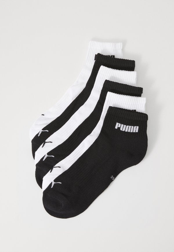 Puma CUSHIONED NEXT QUARTER UNISEX 6 PACK - Sports socks - black/white