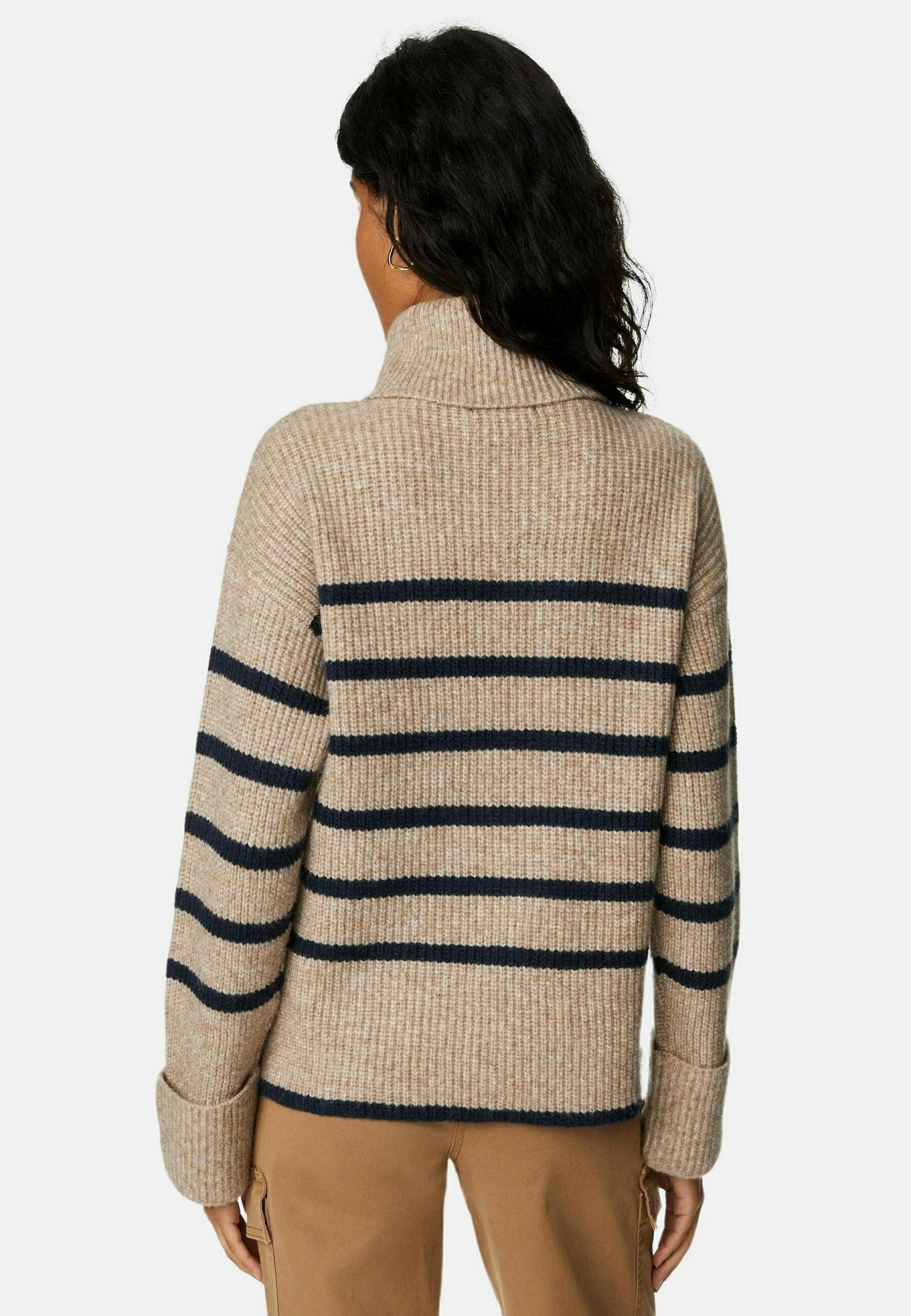 Marks & Spencer BLEND STRIPED ROLL NECK PULLOVER