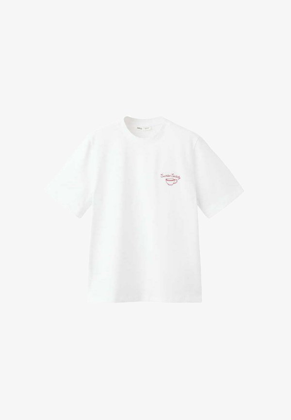 Mango ADULT - Print T-shirt - white