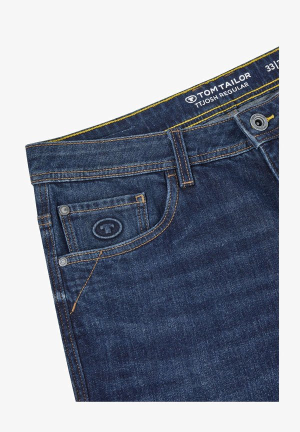 TOM TAILOR JOSH - Straight leg jeans - blue denim dark wash