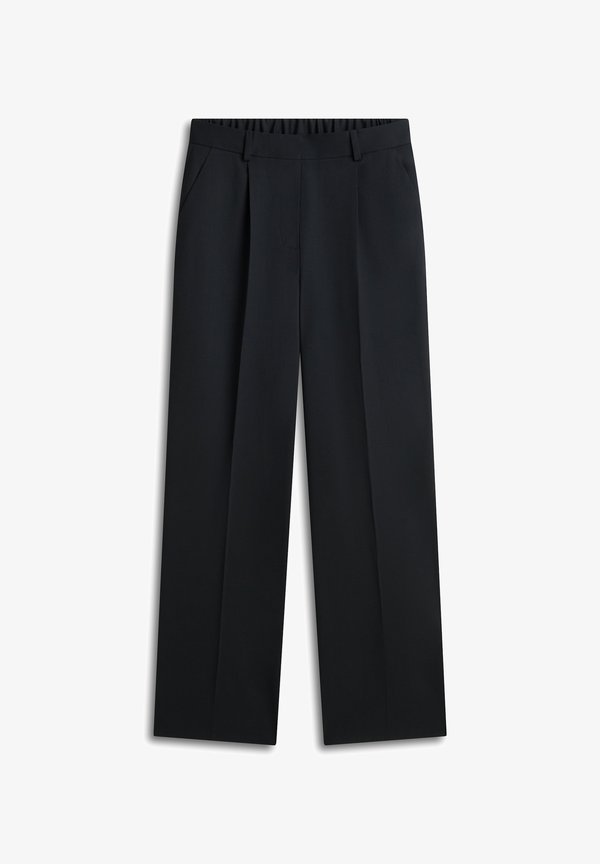 Tommy Hilfiger TIMELESS WOOL BLEND WIDE LEG TROUSERS - Trousers - dark night navy