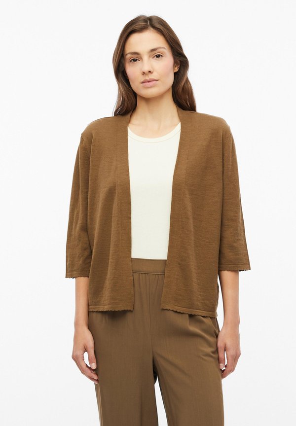 s.Oliver STRICKJACKE - Cardigan - braun