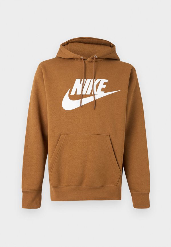 Nike Sportswear CLUB HOODIE - Hoodie - ale brown/white