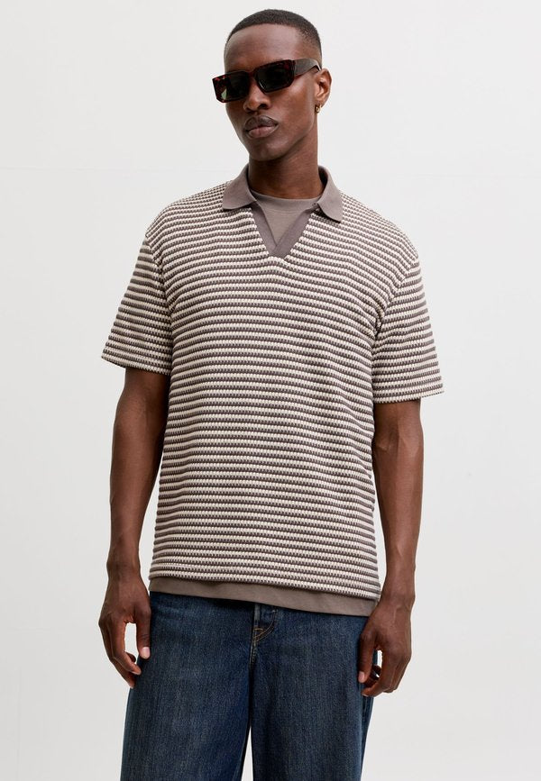 Jack & Jones POLO NECK POLO NECK - Polo shirt - brown