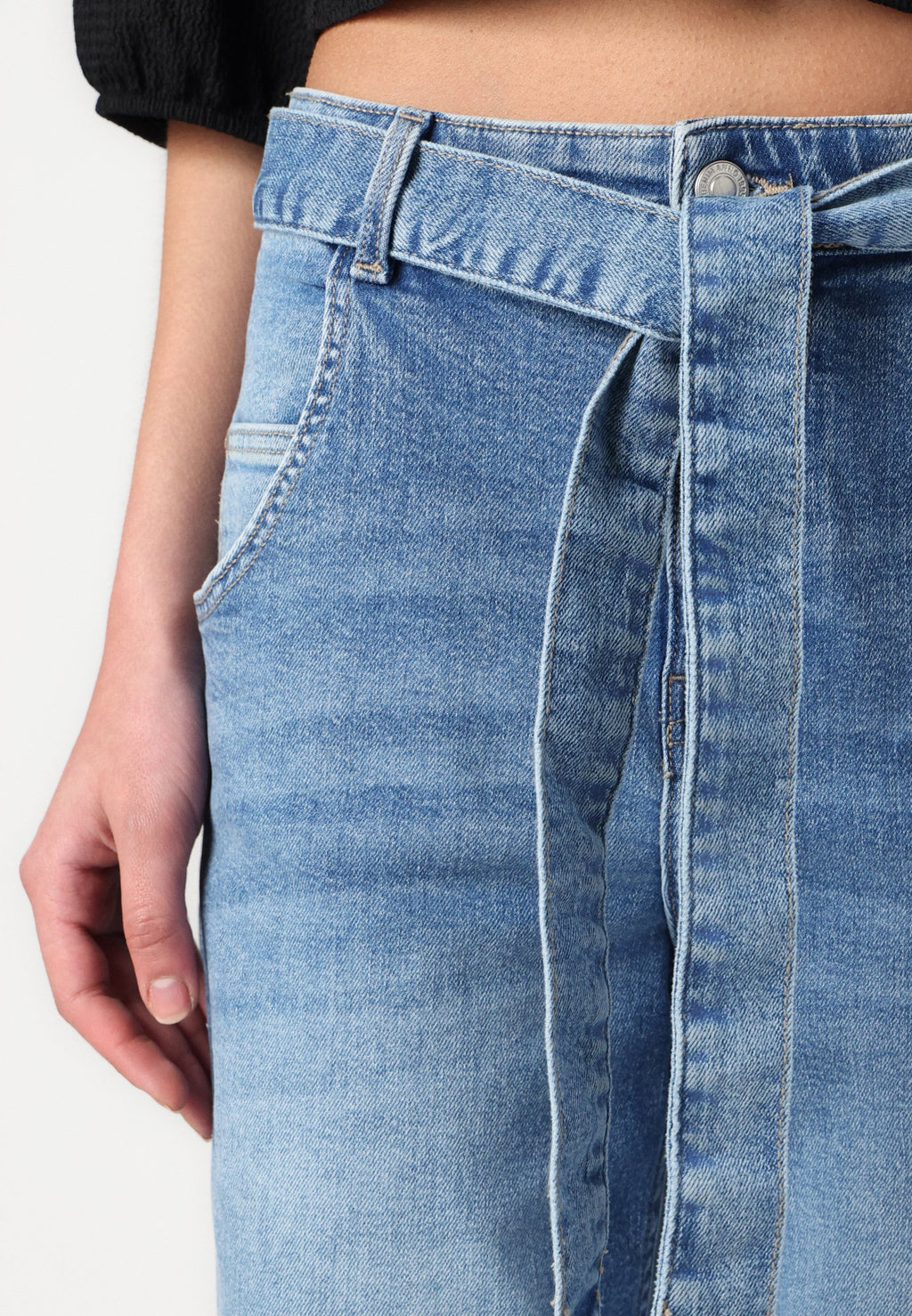 ONLZADDIE WIDE LEG BELT FOLD UP Media 6