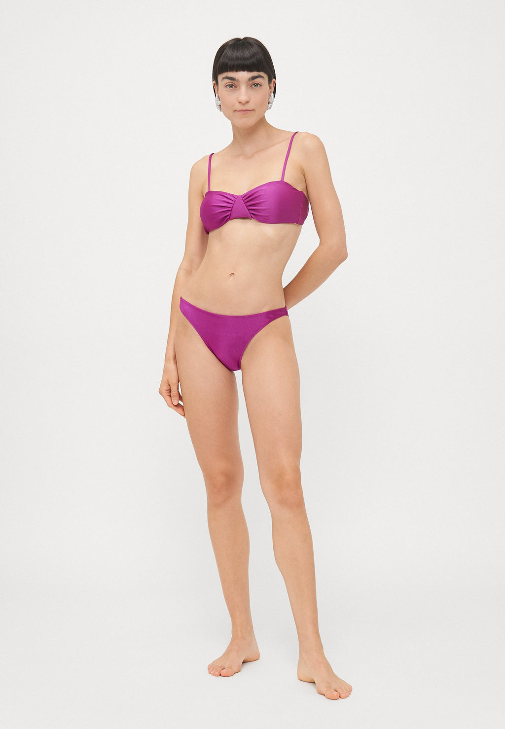 ADRIANA DEGREAS SOLID FRILLED