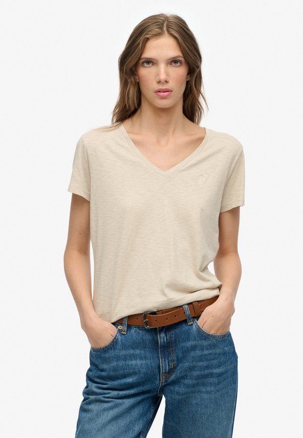 Superdry & Co SUPERDRY STUDIOS SLUB EMBROIDERED T-SHIRT.. - Basic T-shirt - feather grey