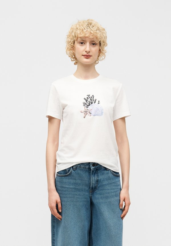 ONLY ONLKITA MIX - Print T-shirt - bright white