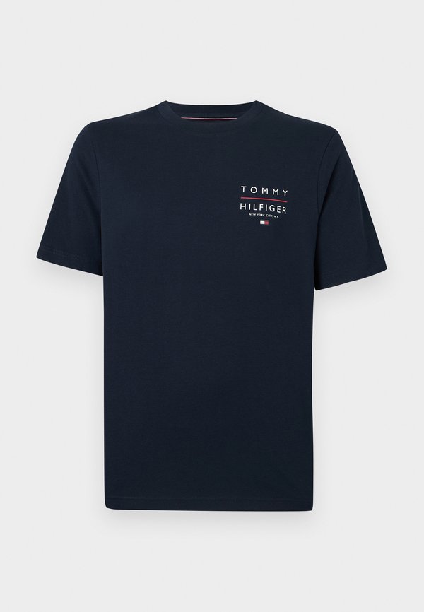 Tommy Hilfiger BRAND LOVE LEFT CHEST TEE - Basic T-shirt - desert sky