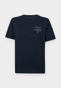 Tommy Hilfiger BRAND LOVE LEFT CHEST TEE - Basic T-shirt - desert sky