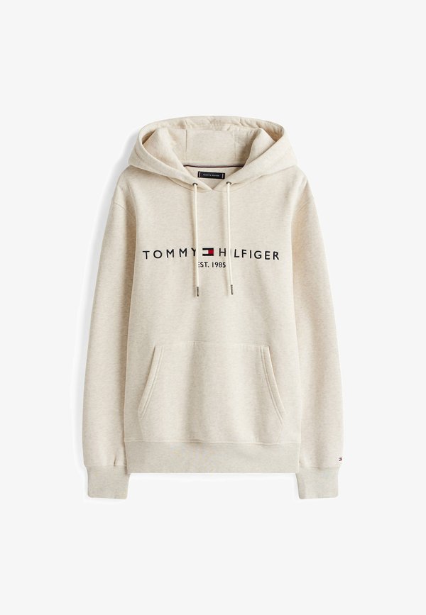 Tommy Hilfiger LOGO  - Hoodie - heathered oatmilk