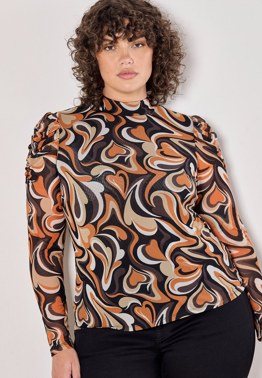 Apricot CURVE RETRO HEARTS
