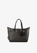 Guess LATONA SHOPPER TASCHE 52 CM - Tote bag - brown logo-black