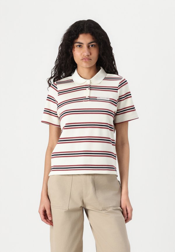 ONLY ONLEVIE - Polo shirt - antique white/navy blazer/ruby wine