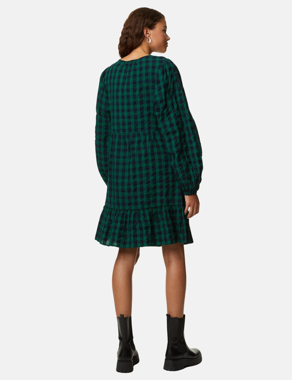 Marks & Spencer CHECKED KNEE LENGTH TIERED