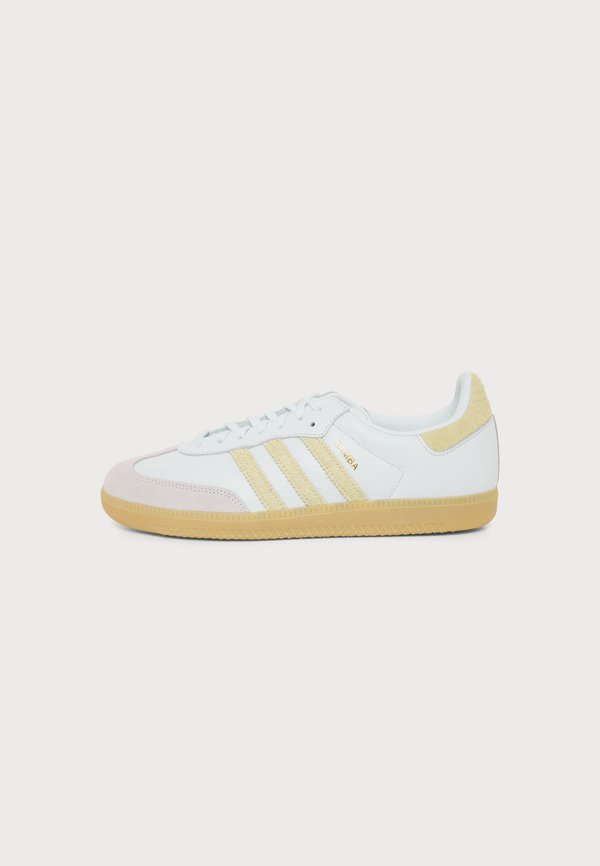 adidas Originals SAMBA - Trainers - white/dual yellow/gum