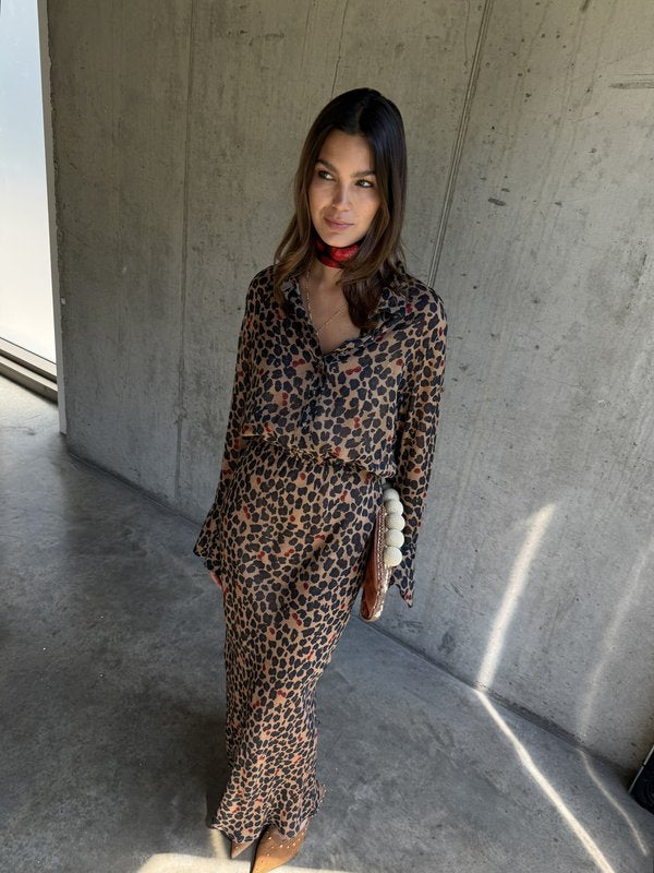 Never Fully Dressed CHERRY LEOPARD MIA DRESS