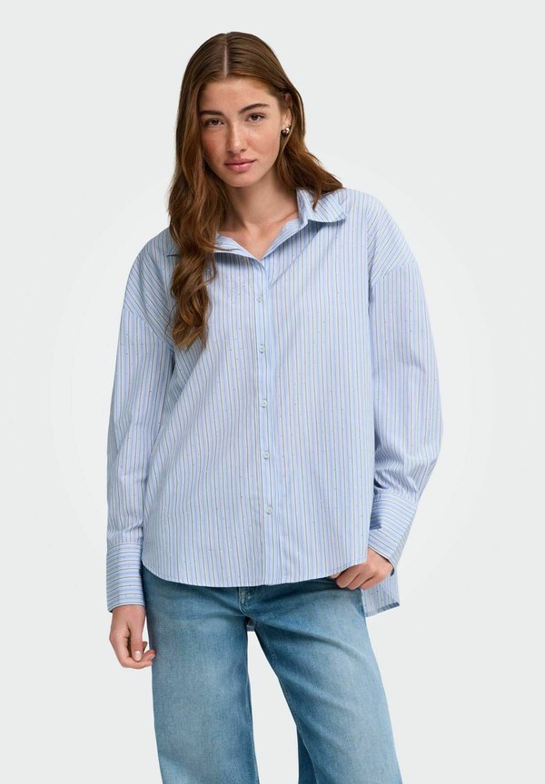 ONLY SHIRT ONLOREGON SHIRT - Button-down blouse - blue blizzard