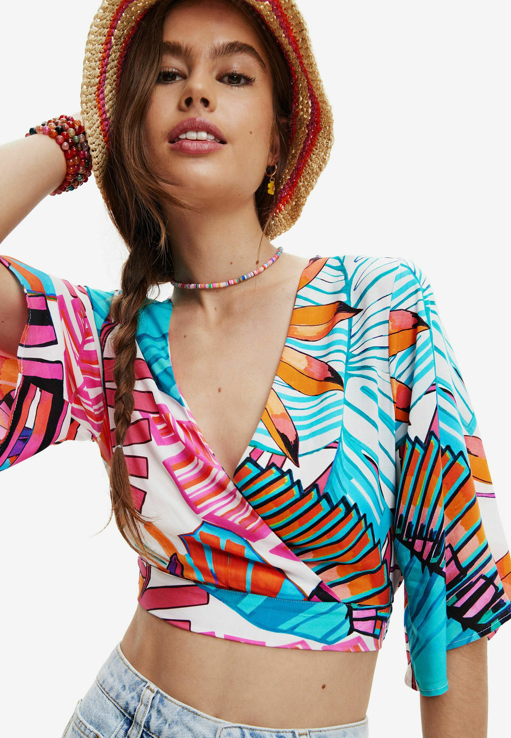 Desigual TROPICAL WRAP CROP