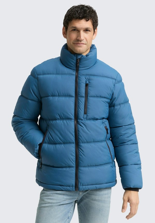 TOM TAILOR PUFFER AUS WASSERABWEISENDEM - Winter jacket - real teal blue