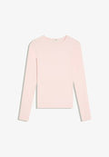 Bershka LONG SLEEVE ROUND NECK - T-SHIRT - Long sleeved top - light pink